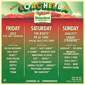 The Roots, De La Soul Headline Heineken House At Coachella Image