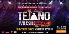 38th Annual Tejano Music Awards & Dance Will Take Place on November 17 Image