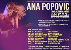 Ben Poole Announced as Special Guest on Ana Popvic's UK Tour 