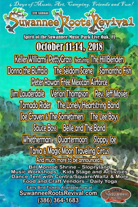 Suwannee Roots Revival Reveals Initial Lineup Including Keller Williams' PettyGrass Ft. The HillBenders, & More 