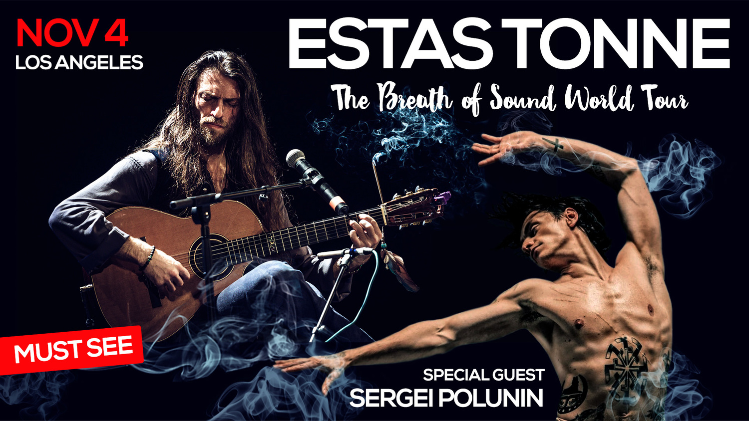 Feature: Master Guitarist Estas Tonne To Share The Stage With Ballet's Superstar Sergey Polunin For The First Time At Wilshire Ebell Theatre  Image