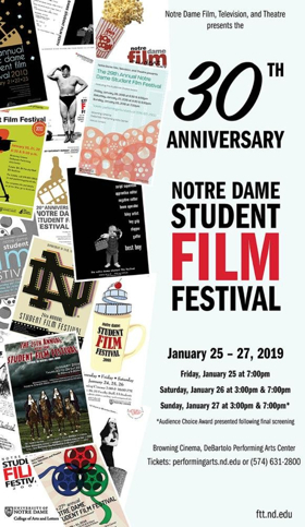 30th Annual Notre Dame Student Film Festival to Take Place January 25-27 