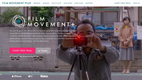 Pioneering Independent Distributor, Film Movement Launches New SVOD Service, FILM MOVEMENT PLUS  Image