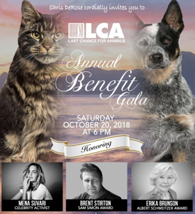 Mena Survari, Priscilla Presley & Topher Grace to Attend Last Chance for Animals' Gala Image