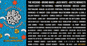 The Weeknd, Bruno Mars, Jack White, Arctic Monkeys, Travis Scott, The National, Vampire Weekend and Odesza to Headline Lollapalooza 2018  Image