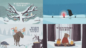 CBS Pays Homage to Classic Hand-Drawn Animated Holiday Greeting Image