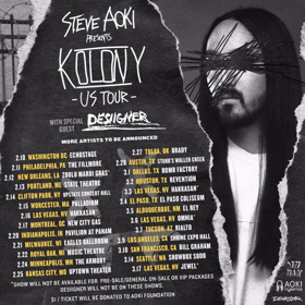 Steve Aoki Announces North American Kolony Tour w/ Special Guest Desiigner  Image