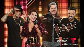 Music Icons Luis Fonsi Alejandra Guzmán, Carlos Vives and Wisin Are Ready For Grand Premiere Of Telemundo's LA VOZ This Sunday 