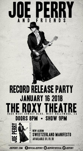Joe Perry Announces Los Angeles Show to Celebrate 'Sweetzerland Manifesto', Today Image