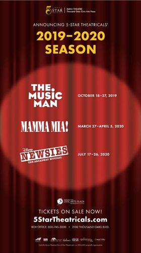 5-STAR THEATRICALS Announces THE MUSIC MAN, NEWSIES and More 
