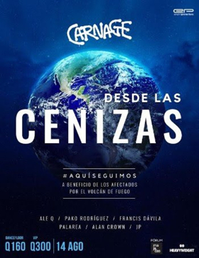 Carnage Announces Benefit Event in Guatemala for Volcán de Fuego Relief  Image