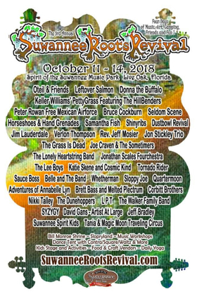 Suwannee Roots Revival Adds Oteil & Friends, Leftover Salmon, Bruce Cockburn, Horseshoes & Hand Grenades 