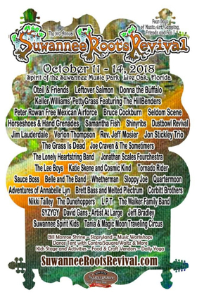 Suwannee Roots Revival Adds Oteil & Friends, Leftover Salmon, Bruce Cockburn, Horseshoes & Hand Grenades Image