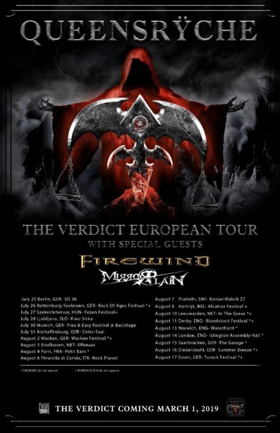 Queensryche Announces THE VERDICT European Tour 