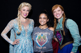 Photo Flash: Olympian Laurie Hernandez Visits FROZEN 