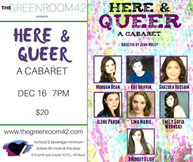 HERE AND QUEER Cabaret Comes to The Green Room 42 Image