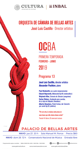 La Orquesta de Cámara de Bellas Artes ofrecerá concierto inspirada en la teoría de los temperamentos Image