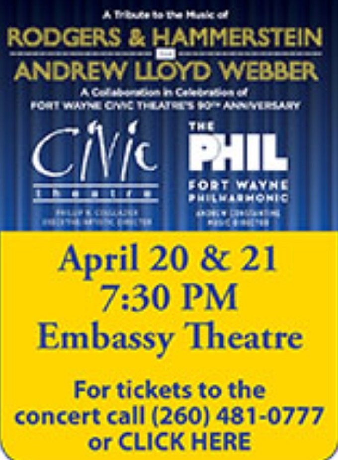 A TRIBUTE TO THE MUSIC OF RODGERS & HAMMERSTEIN AND ANDREW LLOYD WEBBER To Play The Fort Wayne Philharmonic Image