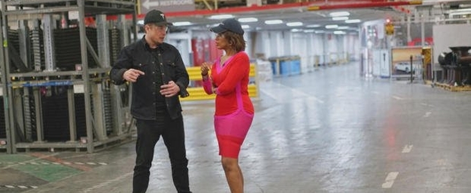 Cbs This Morning Co Host Gayle King Sits Down With Tesla Ceo