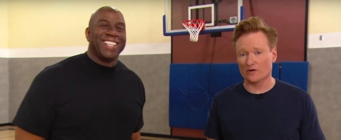 VIDEO: Conan Plays Horse With Magic Johnson Video