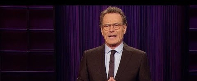 VIDEO: Bryan Cranston Fills In as Host of LATE LATE SHOW Video