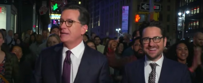 VIDEO: J.J. Abrams and Stephen Colbert Take THE LATE SHOW Audience to See THE PLAY… Video