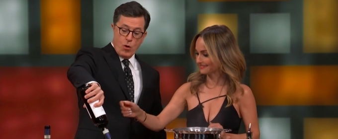 VIDEO: Giada De Laurentiis and Stephen Colbert Are Cooking With Wine Video