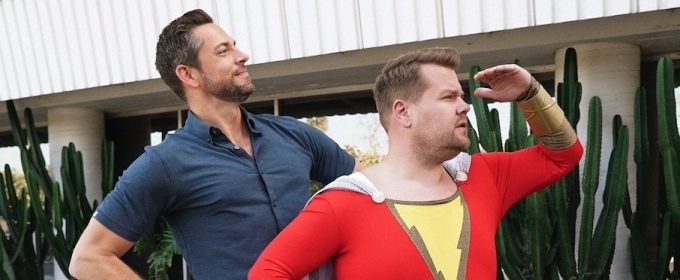 VIDEO: Zachary Levi Helps Bring Out James Corden's Inner-SHAZAM Video