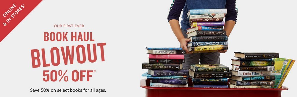 Barnes & Noble Labor Day Book Haul Blowout Sale: Over 100 New and Best Selling Titles 50% Off! 
