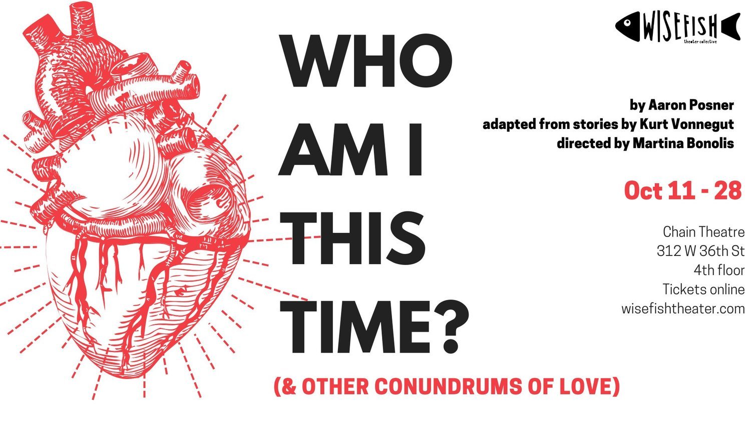 WHO AM I THIS TIME? By Aaron Posner Comes to Chain Theatre 