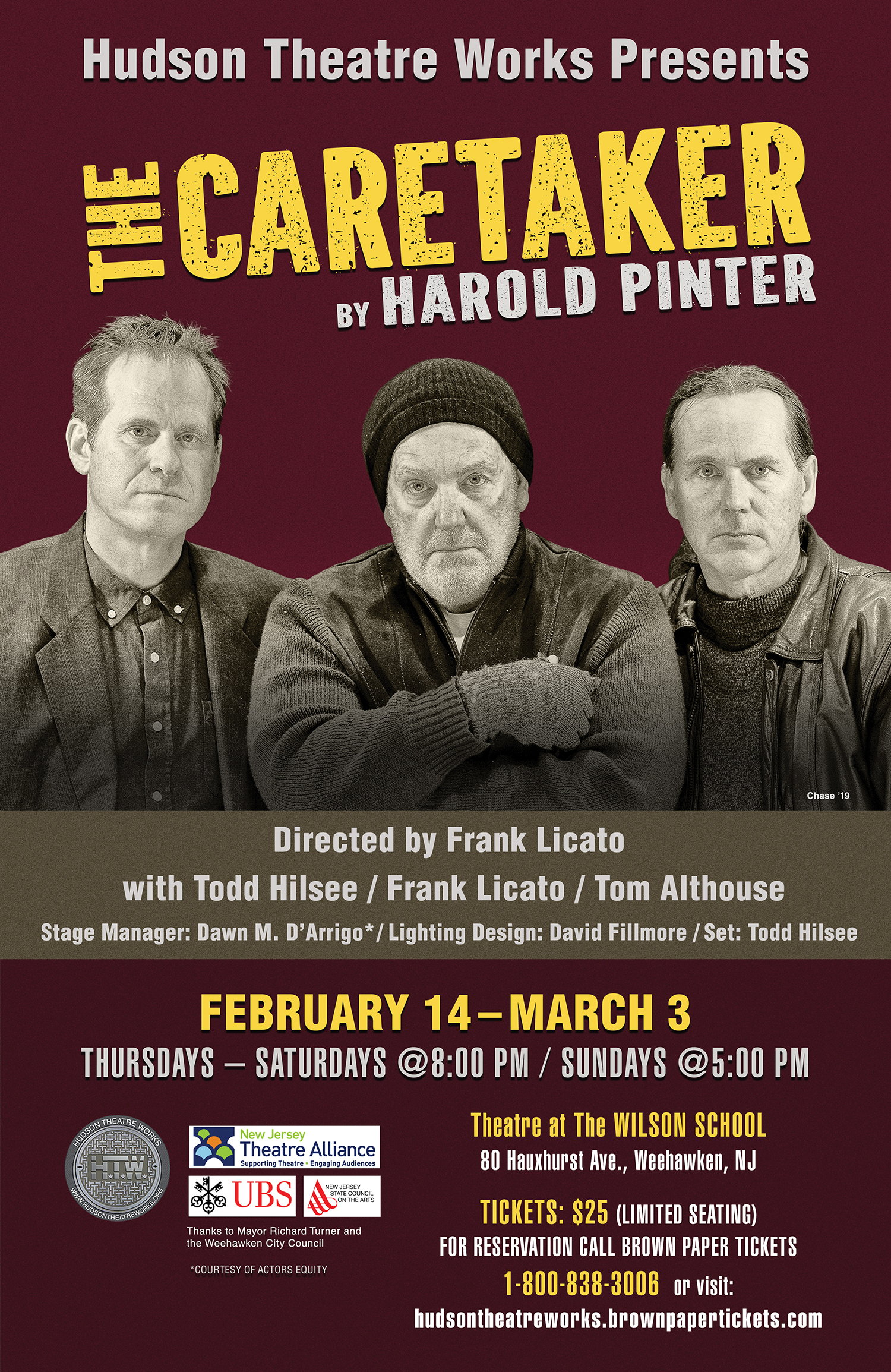 Hudson Theatre Works Present Harold Pinter's THE CARETAKER Image