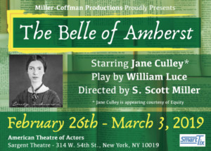 Stephen S. Miller Presents THE BELLE OF AMHERST At American Theatre Of Actors Image
