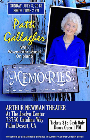Patti Gallagher to Perform 'Memories' With Wayne Abravanel On Piano 