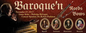 BAROQUE'N, REEDS, AND BOWS Opens at Sheldon Ballroom,  11/27 Image