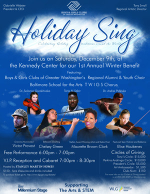 HOLIDAY SING to Benefit Underserved Youth STEAM Programs at Kennedy Center Image