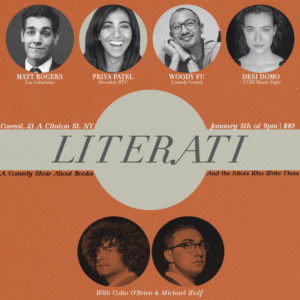 LITERATI At Caveat to Feature Matt Rogers, Desi Domo, Woody Fu, Priya Patel 