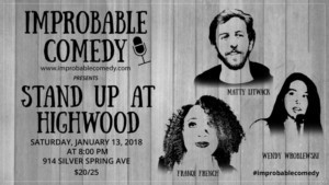 Kick Off Comedy In 2018: Jan 13 At The Highwood Theatre  Image