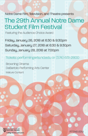 29th Annual ND Student Film Festival to Take Place January 26-28 