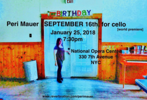 Composer Peri Mauer's New Work For Cello To Be Premiered  Image