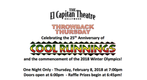 Celebrate the 25th Anniversary Of COOL RUNNINGS At El Capitan 