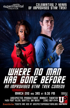 Unexpected Productions & Seattle Experimental Theater presents WHERE NO MAN HAS GONE BEFORE  Image