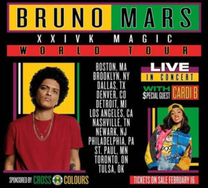 Bruno Mars Announces North American “Finale” of 24K MAGIC WORLD TOUR 