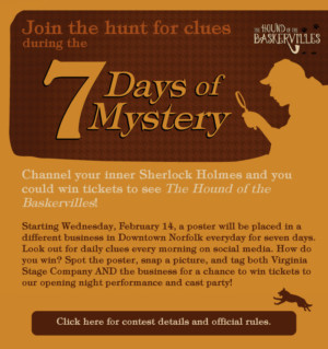Virginia Stage Company Teams with Local Businesses for SEVEN DAYS OF MYSTERY 