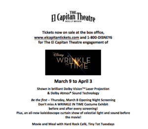 Disney's A WRINKLE IN TIME Comes to El Capitan, 3/9 - 4/3 Image