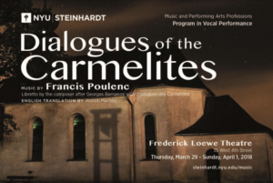 NYU Steinhardt To Stage Dialogues Of The Carmelites Image