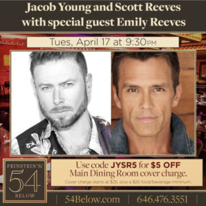 Soap Stars Jacob Young And Scott Reeves To Play An Acoustic Evening Of Country Music At Feinstein's/54 Below 