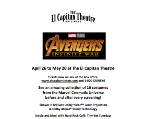AVENGERS: INFINITY WAR Comes to El Capitan Theatre This Month 