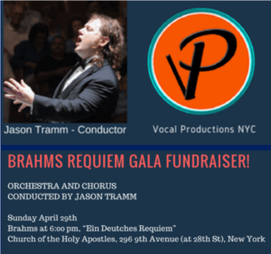 Jason Tramm To Conduct Brahms' Ein Deutsches Requiem, Opus 45, 4/29 