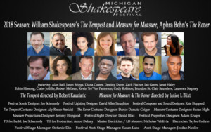 Casting Announced For Michigan Shakespeare Festival's 2018 MainStage Season Image