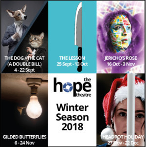 The Hope Theatre Announces its Winter Season, Including Two World Premieres 